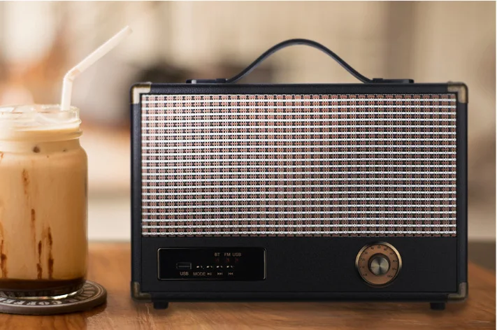 Bluetooth-динамик-винтажный Ретро-гитарный усилитель в стиле 80-х.-высококачественный дизайн из дерева и искусственной кожи