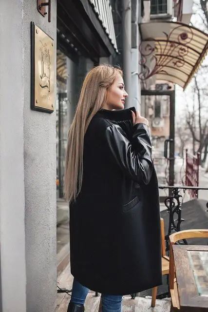 Модное готическое зимнее пальто для женщин длинное пальто размера плюс осенне-зимнее лоскутное хлопковое шерстяное пальто с воротником парка ветровка теплая накидка