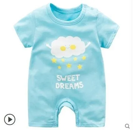 

Baby Girls Men's Infant CHILDREN'S Summer Wear 0 Half Sleeve 3 Summer Ha Clothes 68 Short Sleeve 9 One-piece 1-Year-Old 12 Month