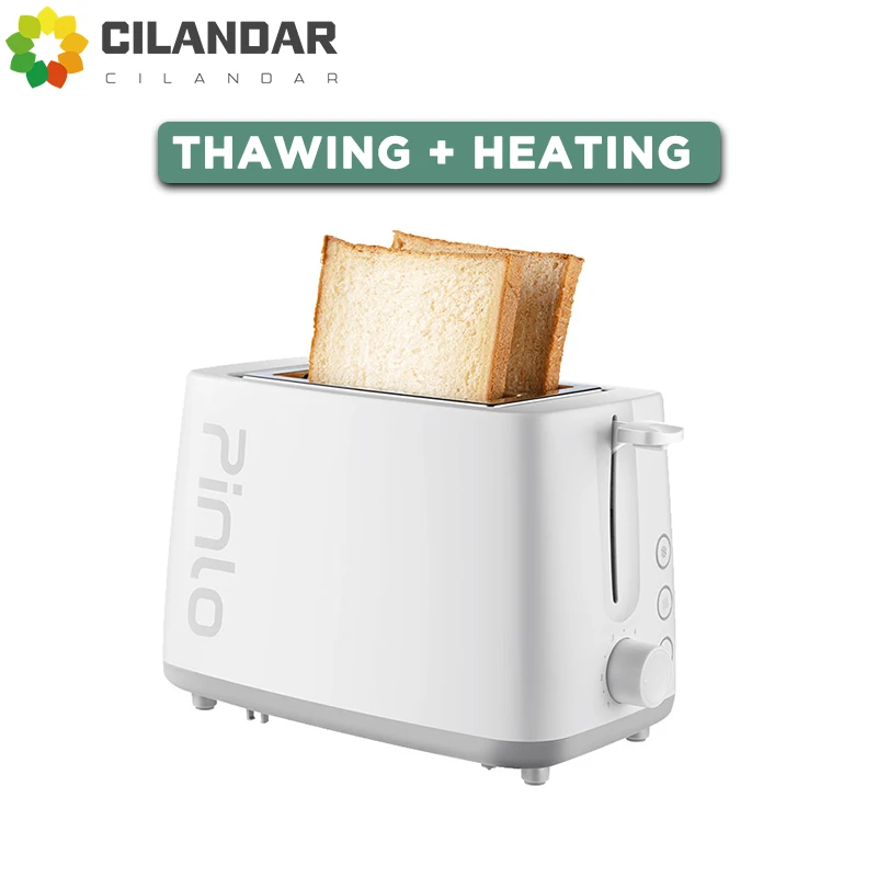 Electric Toaster Machine 2 Slices Mini Auto Bread Toaster With Removable Crumb Tray