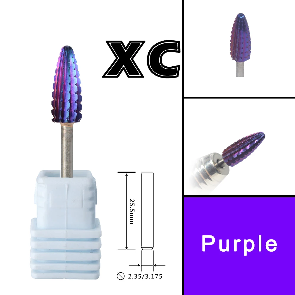 ONE Way Typhoon Carbide Tungsten Right hand Tungsten stable shank  Accessories Cutter pedicure nail drill bits 4