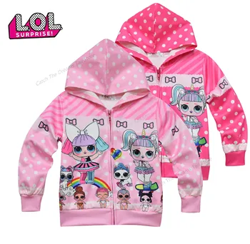 

LOL Surprise Doll Coat Spring And Autumn Holiday Surprise Children's Sweater Girl Doll Hooded Zip-up Cardigan