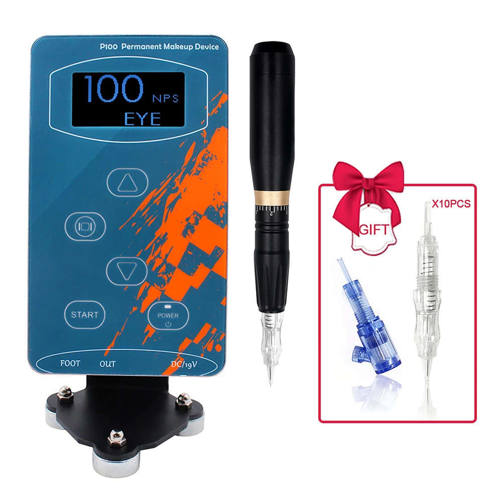 

Professional Permanent Makeup Tattoo Machine Rotary Pen For Eyebrows Microblading Makeup DIY Kit With Tattoo Needle