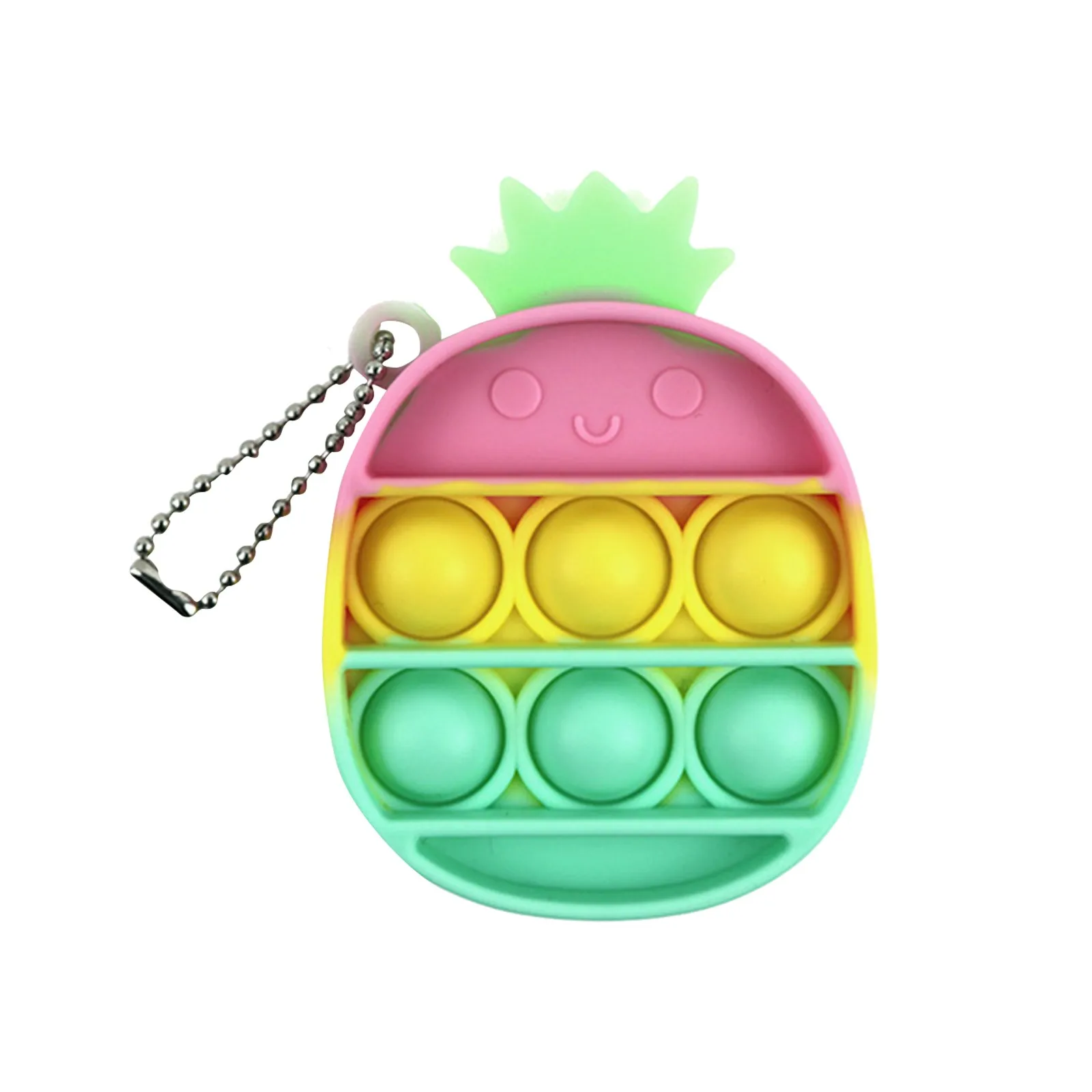 Mini Pops Fidget Toy Simple Dimple Its Anti Stress Relief Keychain Push Bubble Silicone Anxiety Sensory For Autism Adhd Chidlren stress ball brain Squeeze Toys