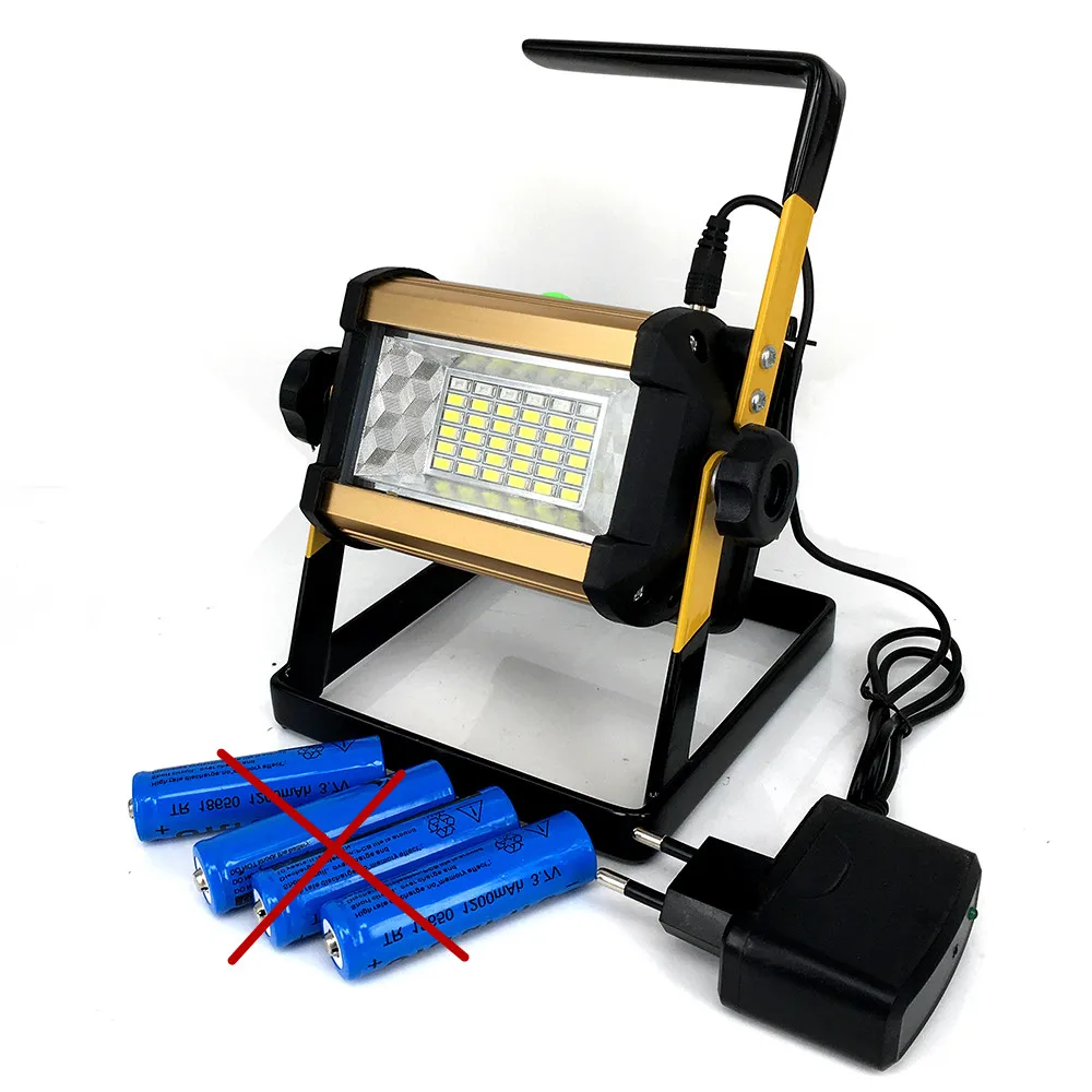 Powerful 50W LED Emergency Lantern LED Portable Searchlight Rechargeable LED Warning Lamp Waterproof Flood Light with Holder