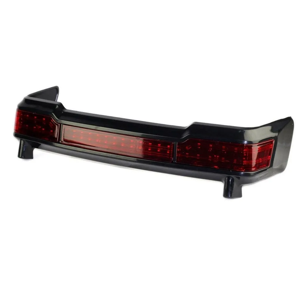 Wrap Around Black Led Tail Light For Harley Touring Trunk King Tour