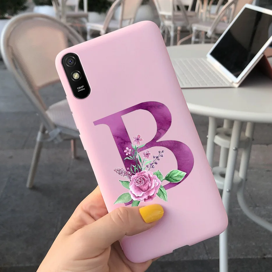 For Xiaomi Redmi 9A Case Silicone Soft TPU Back Phone Protector Shell For Xioami Redmi 9AT 9 A Redmi9A T Cute Letters Cover Bags best waterproof phone pouch Cases & Covers