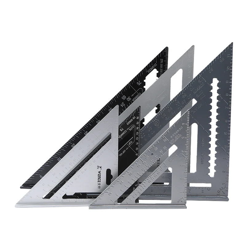 

Angle Ruler 7/12 inch Metric Aluminum Alloy Triangular Measuring Ruler Woodwork Speed Square Triangle Angle Protractor Measuring