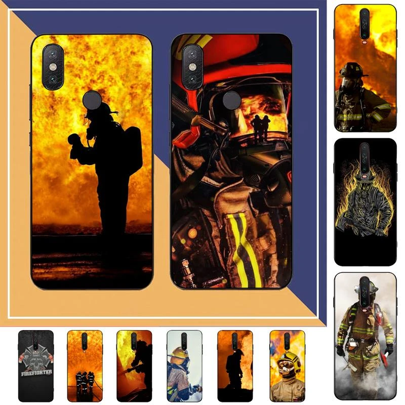 TOPLBPCS Firefighter Heroes Fireman Phone Case for RedMi note 7 8 9 6 5 4 X pro 8T 5A xiaomi leather case cover