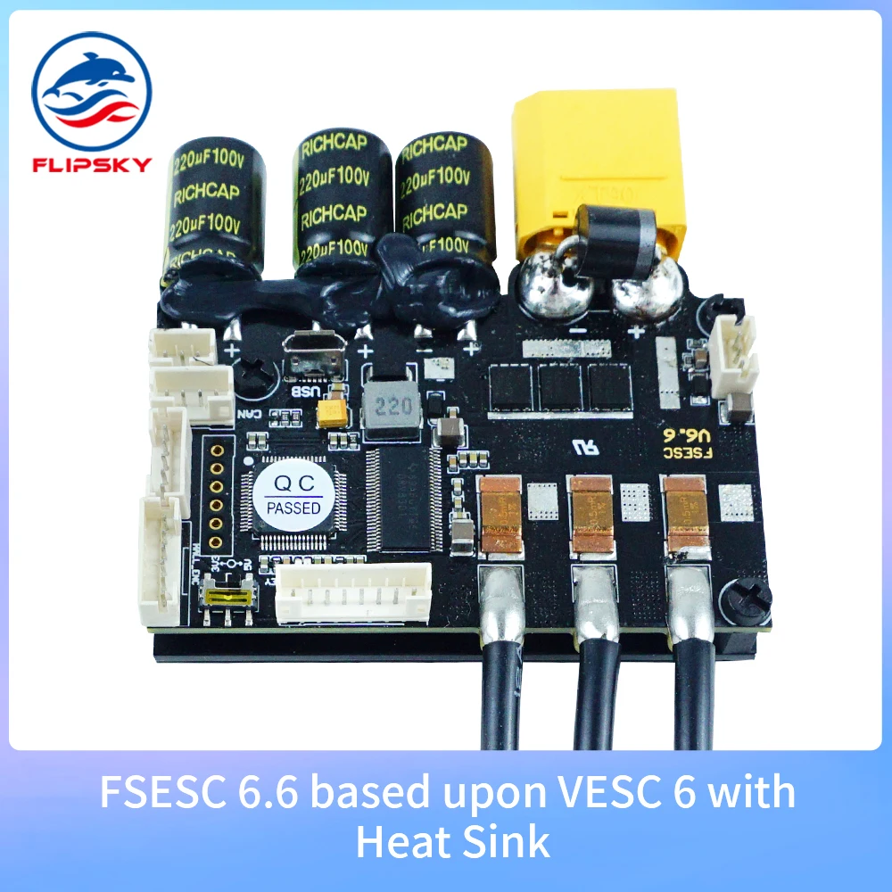 60A Лонгборд Electrico FSESC 6 на основе VESC®6 с теплоотводом аксессуары для электронных