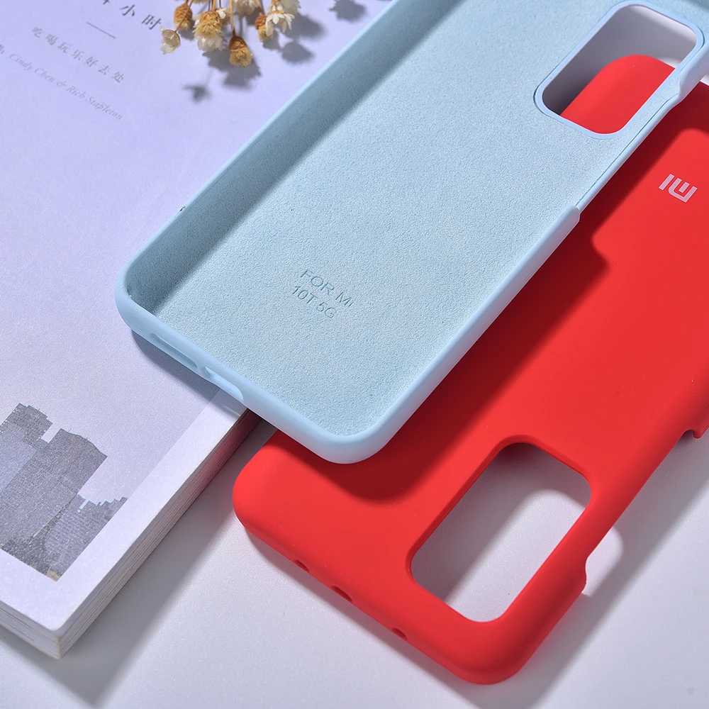 100% Chính Hãng Xiaomi Mi 10T Pro/Redmi K30s Liquid Silicone Ốp Lưng Mịn Chống Finerprint Da Cover MI10T Điện Thoại Nhà Ở Vỏ xiaomi leather case color