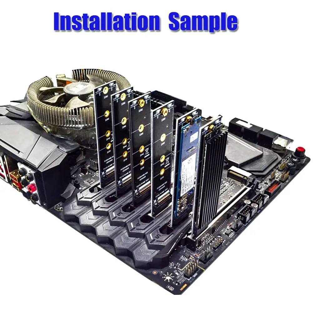 Адаптер Ngff M.2 Nvme Ssd к Pci-E 1X интерфейс M-Key полноскоростная Плата расширения подходит