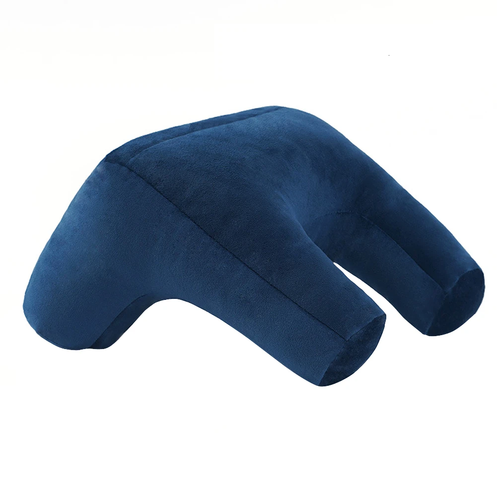 navy blue Изогнутая Ортопедическая подушка для шеи с эффектом памяти, u-образная подушка для шеи, Подушка для сна, дорожная подушка для шеи для автомобиля, самолета - Цвет: navy blue