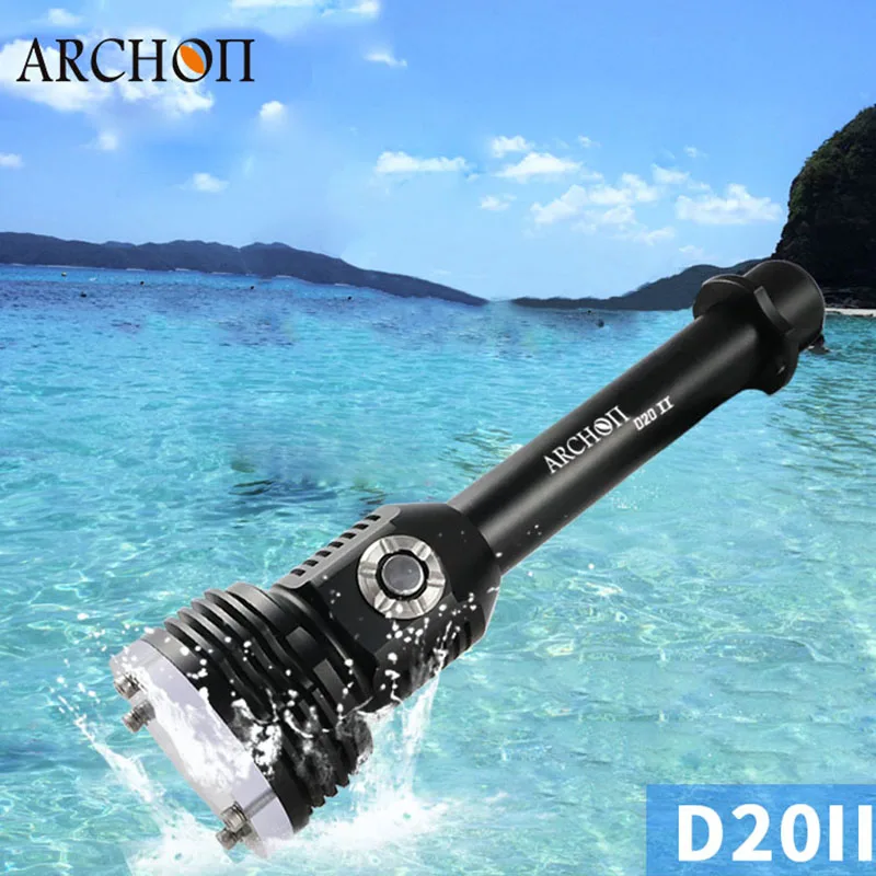 ARCHON D20-II Дайвинг фонарик Профессиональный Подводный источник света XM-L2 U2 светодиодный Diver факел 100 м Дайвинг свет 18650 фонарь