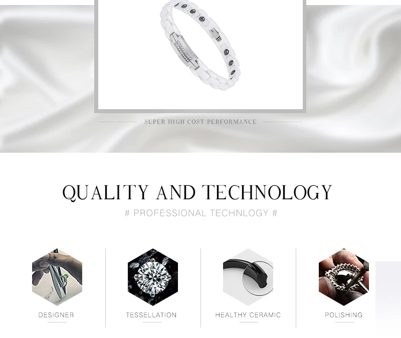 Новинка белые здоровые керамические кольца для женщин с здоровым магнитмагнитным браслетом для женщин модные терапевтические магнитики
