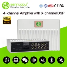 Sennuopu Auto DSP Verstärker 4 Kanäle AMP mit 6 CH Digitalen Prozessor Bluetooth Player Equalizer durch APP Tuning