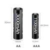 PALO 8 pièces 1.2V AA batterie rechargeable 3000mah NIMH 1.2V aa piles rechargeables + 8 pièces 1100mah AAA batterie pour microphone jouet ► Photo 2/6