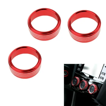 

3pcs Knob Covers Aluminum Climate Control Knob For Subaru Impreza WRX/STi