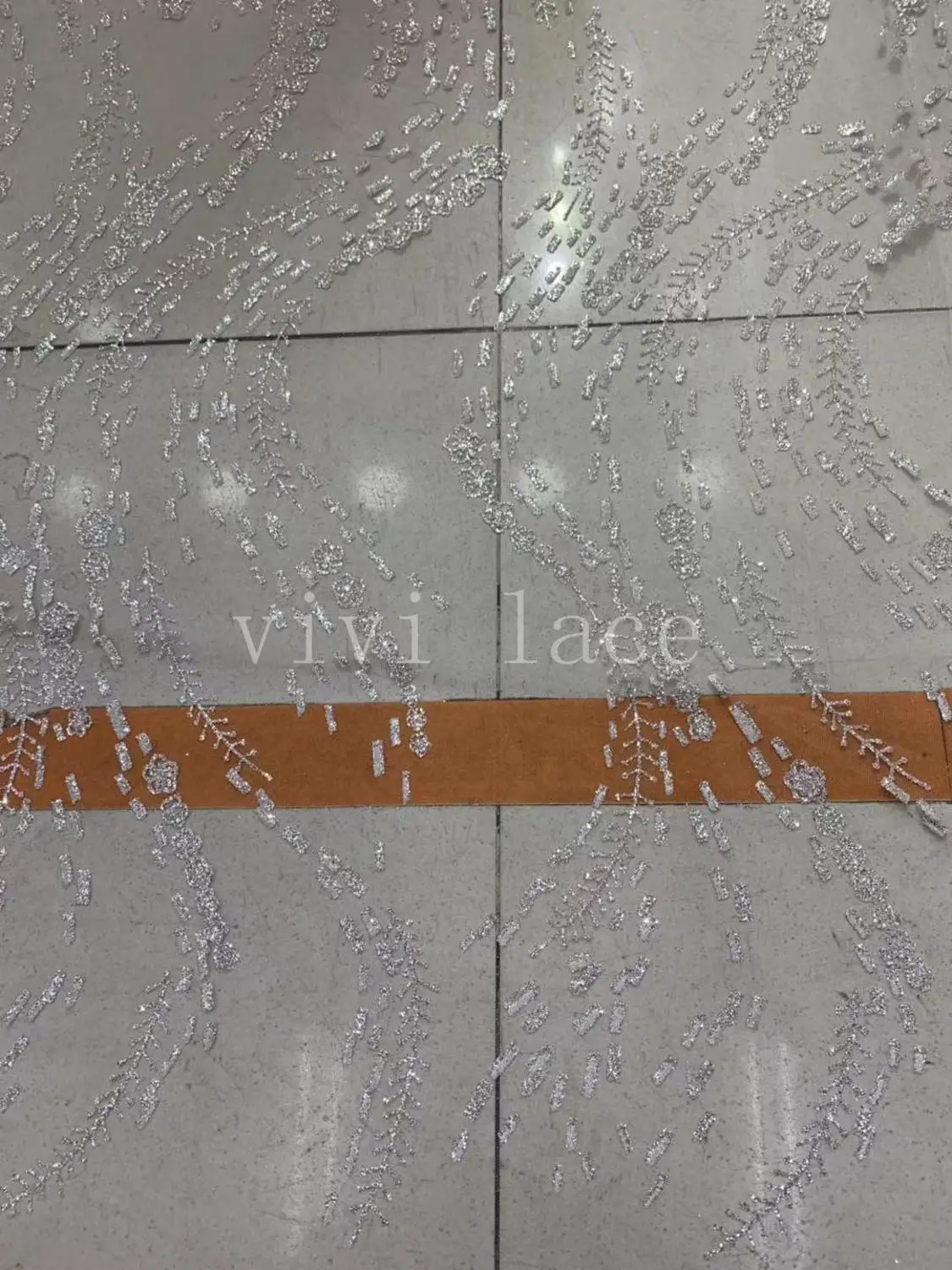 Hh028#10 ярдов/партия Серебряная блестящая белая сетка Роскошная клееная сетка, фатин, кружева для распиловки свадебное платье/вечерние