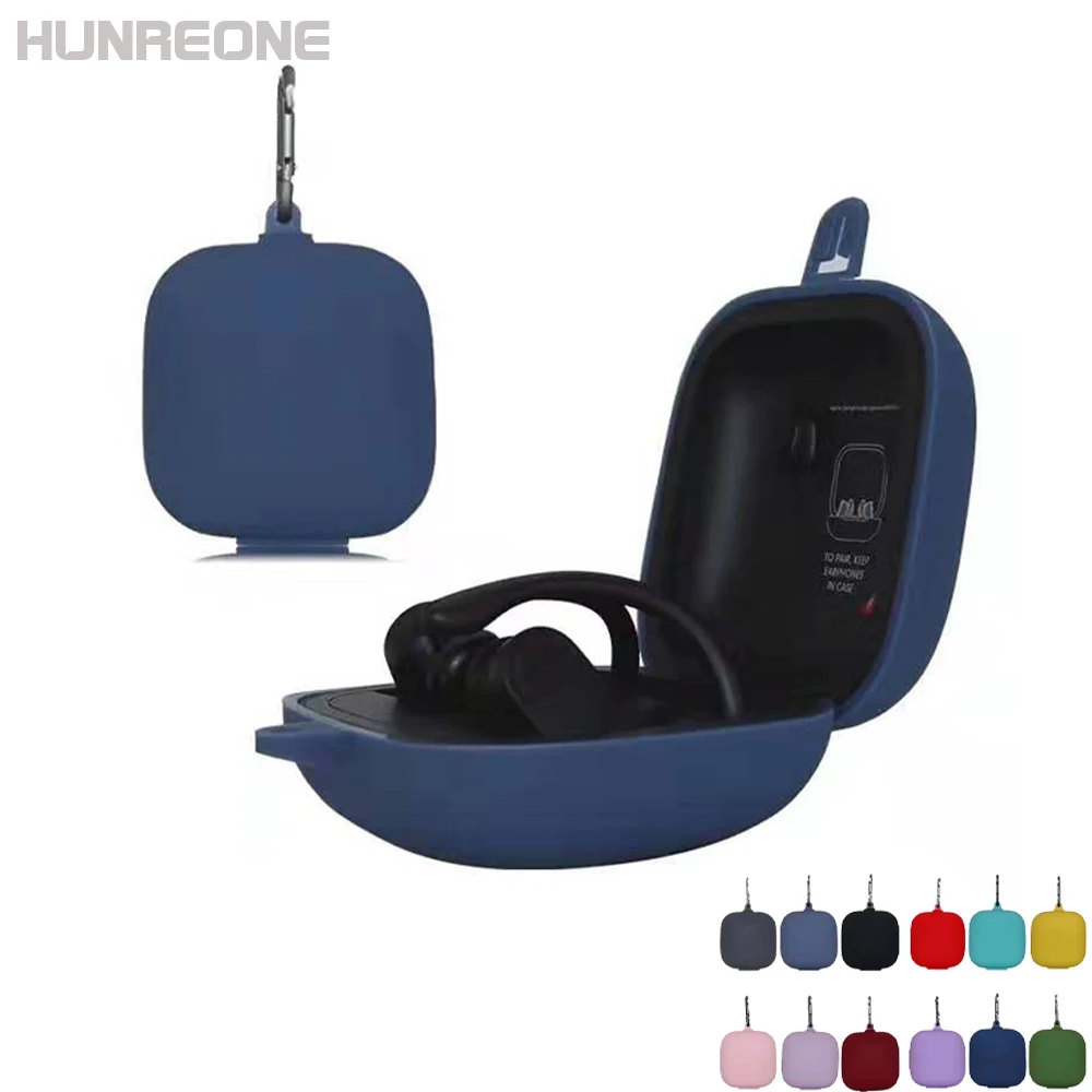 

Portable Silicone Case Cover for Beats Powerbeats Pro 2019 TWS Bluetooth Earphone Protective Case with Keychain
