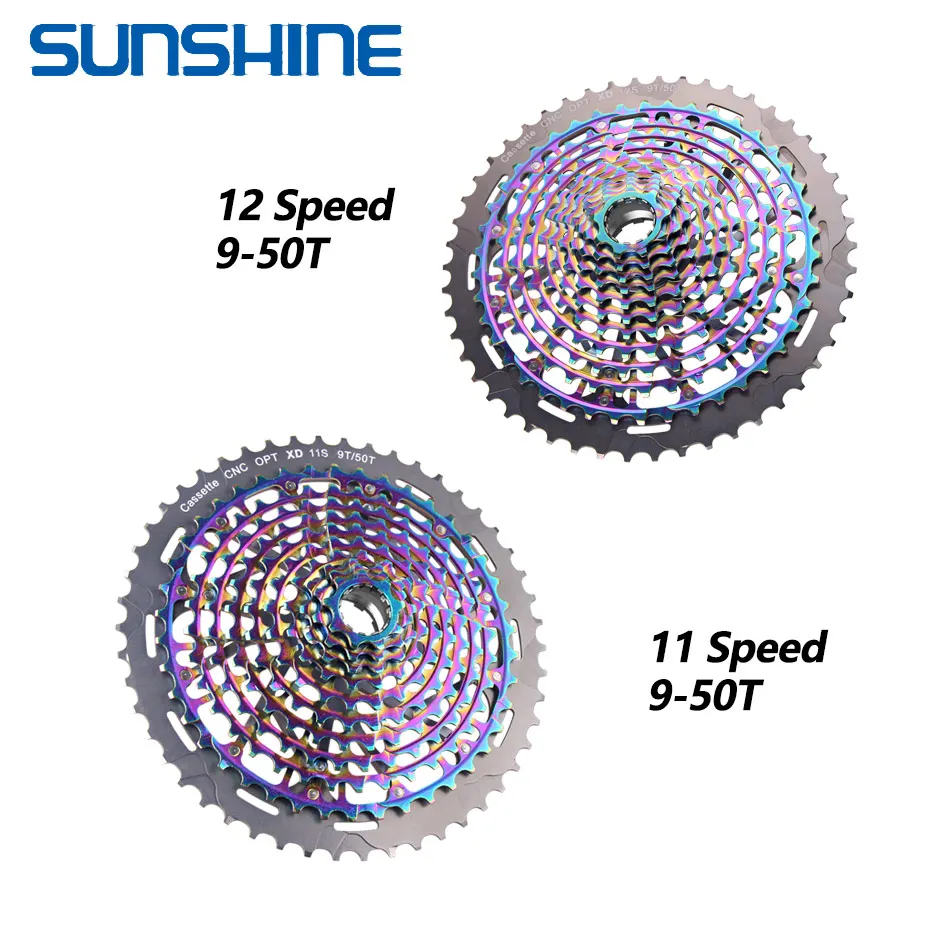 SUNSHINE горный MTB велосипед XD Ультралегкая кассета 375 г Freewheel 11 скоростей 12 Скоростей 9-50 т ULT Радужный маховик для SRAM XD k7