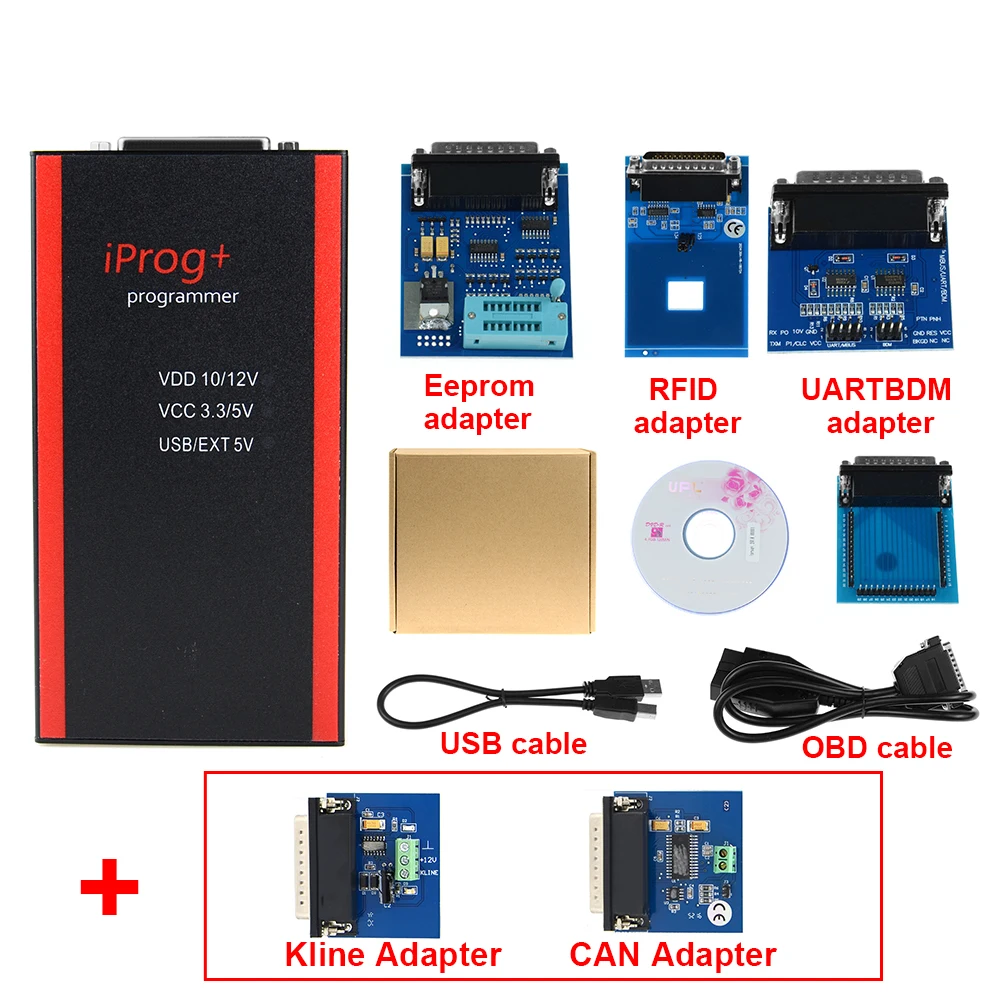 2022 V87 Iprog+ Key Programmer Support IMMO + Reset Iprog Pro Till 2019 with 11 adapter with free shipping engine temperature gauges Diagnostic Tools