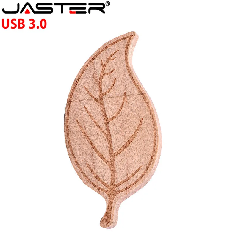 JASTER USB 3 0 уникальный деревянный лист + упаковочная коробка флэш накопитель карта