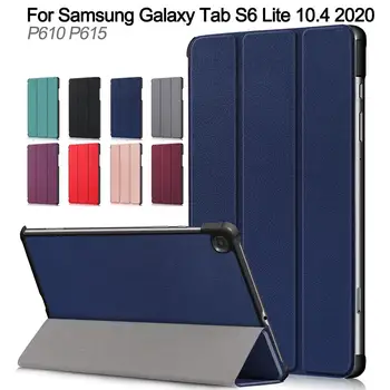 

Tablet Case For Samsung Galaxy Tab S6 Lite 10.4 2020 P610 P615 SM-P615 Shockproof Slim PU Leather Stand Cover Auto Wake/Sleep