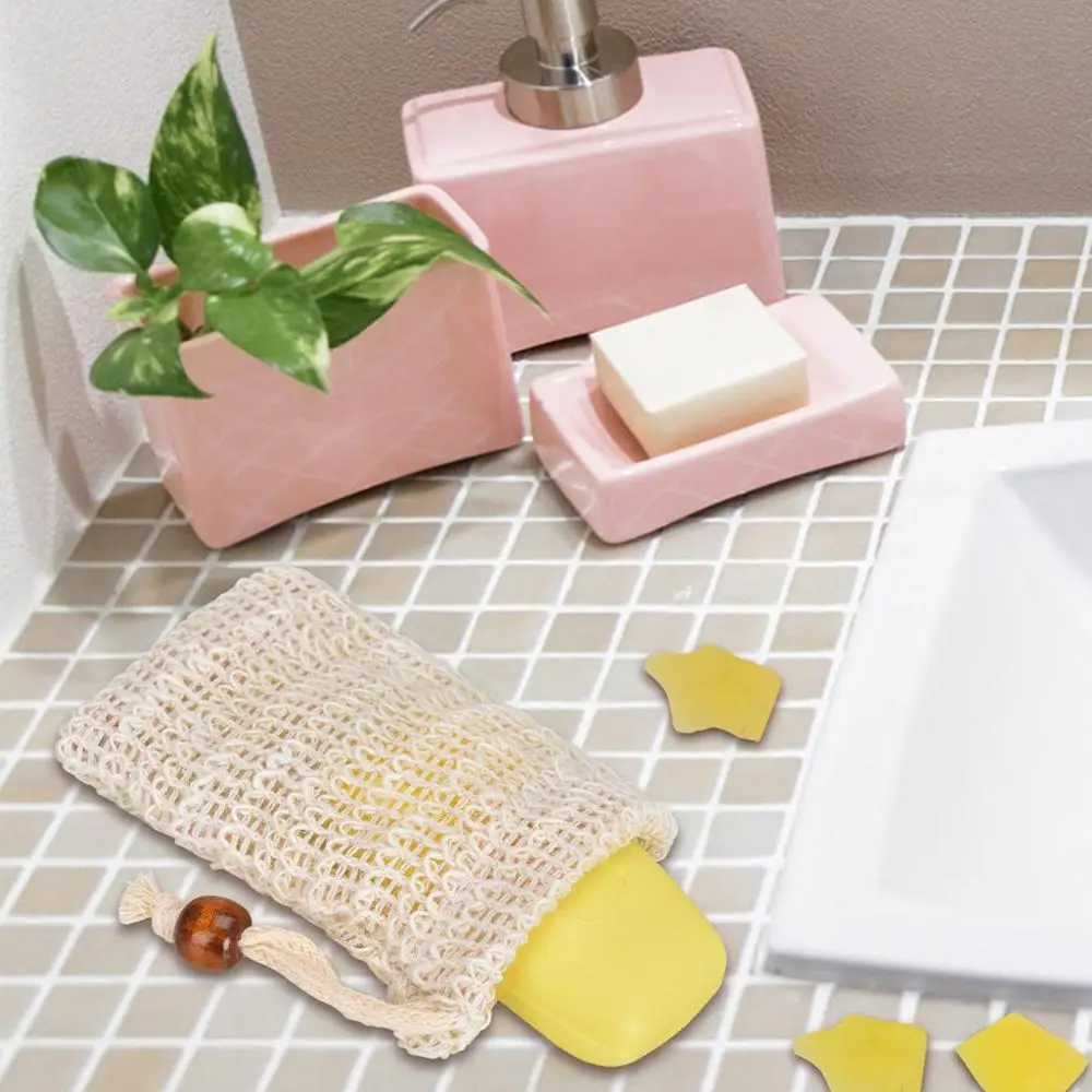 

Hanging bag soap foam cover net soft sisal bathroom exfoliating skin care tools wholesale purchasing #3A15