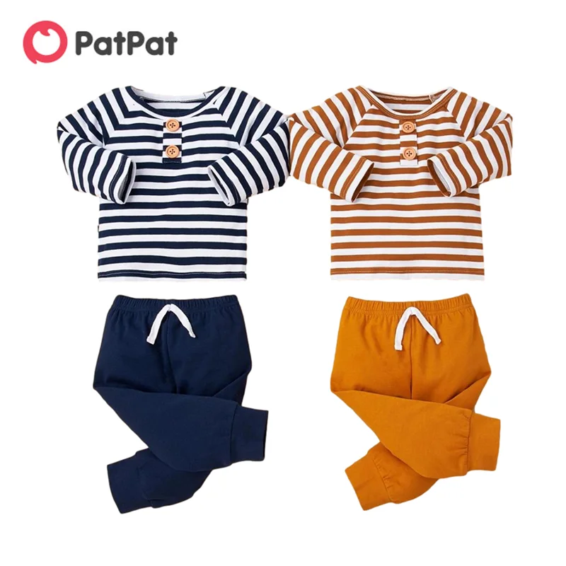 Patpat Nouveaute Automne Et Printemps 2 Pieces Bebe Garcon Rayures Decontracte Bebe Ensembles Bebe Enfant En Bas Age Garcon Ensembles Bebe Vetements Aliexpress