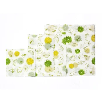 

beeswax food wrap Sustainable Plastic Free Food Storage Organic Beeswax Wrap Cling Wrap Replacement FDA GOTS Eco Friendly Reusab