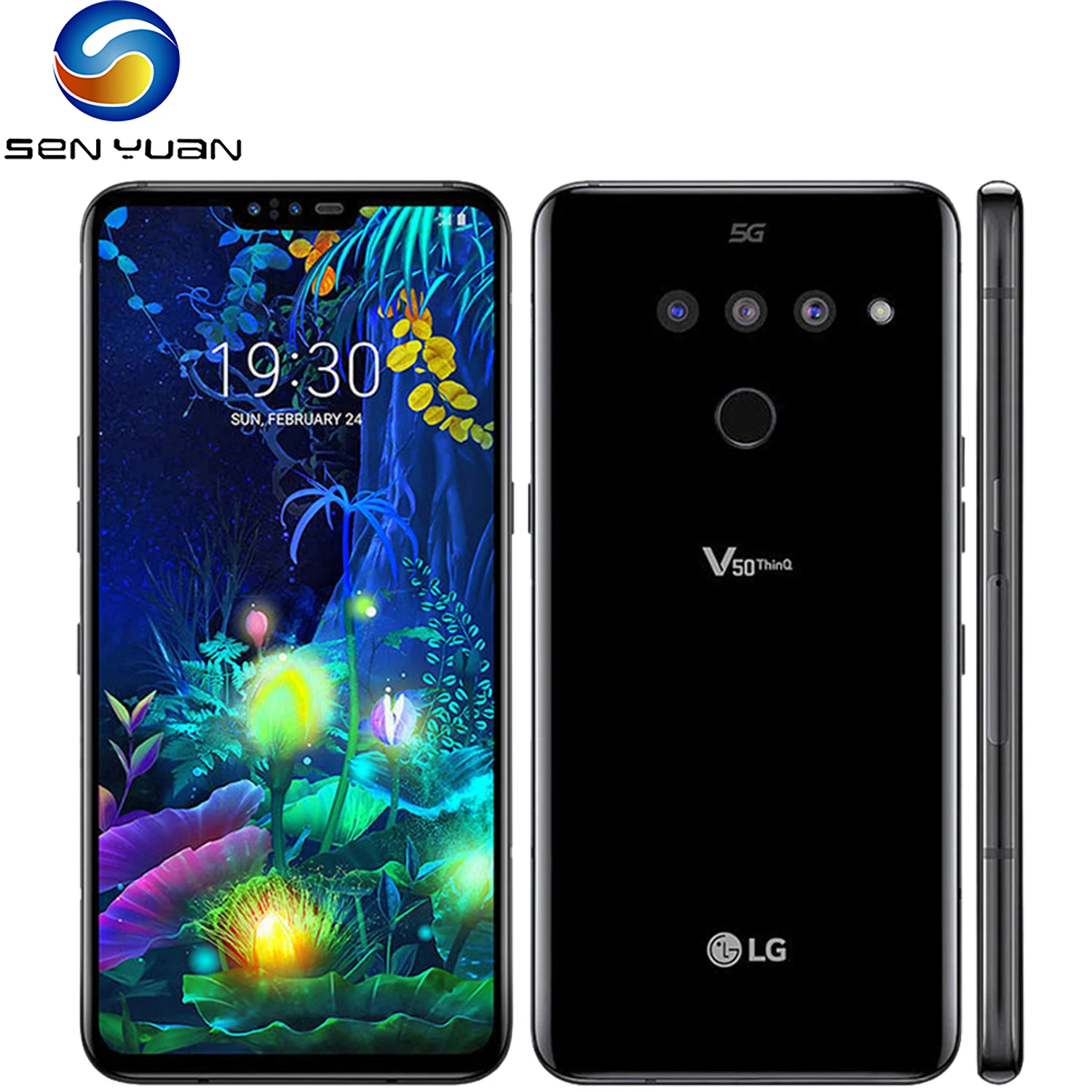 LG-Teléfono Móvil Inteligente V500N, smartphone Original con pantalla de 6,4 pulgadas, 6GB RAM 128GB ROM, 16MP Triple de cámara trasera, LTE, reconocimiento de huella dactilar