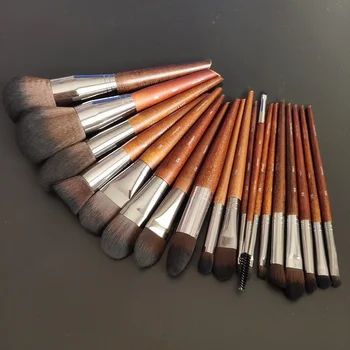 

Professional Makeup Brushes Cosmetics Brushes Wooden handle Eyeshadow Eyeliner Eyelash Eyebrow Lip Brush Makeup Tool