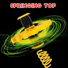 Fingertip Elastic Bounce Spring Gyro Finger Interval Decompression Toy Relieves Stress Office Party Game Gifts For Children