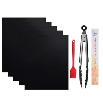 

40x50CM 5 Non Stick Reusable BBQ Grill Mat Cooking Mat for Indoor Outdoor