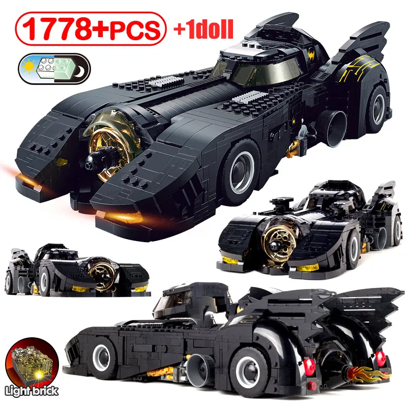 

1778pcs Superhero The Ultimate Batmobile Model Building Blocks Legoing Batman Chariot Technic Car Bricks Toys For Boys