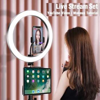 

LED Selfie Ring Light Studio Photography Photo Fill Ring Light with Tripod for Tablet Smart Mobile Phone Holder iphone Makeup