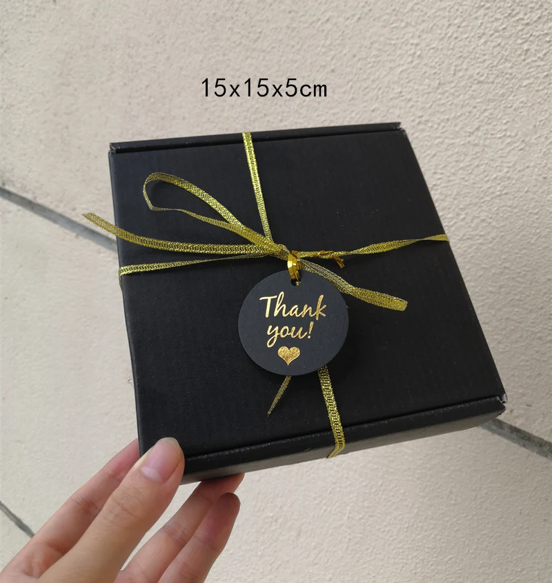 Black Color Packaging Box, Small Gifts Box, Kraft Paper Box for Wig Jewelry, Custom Printed Logo, 5 Pcs, 10Pcs 23 H049af6ef4b584afea1c09b275769ecbds