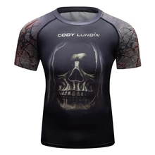 

Cody Lundin Custom Your Logo Sportwear Summer Fitness Wear Short Sleeve Rashguard Digital Print Animal Pattern