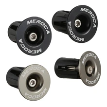 MEROCA 2 пары алюминиевых велосипедных ручек для велосипеда, колпачок, заглушка для ручки, заглушки s, титановые черные и черные