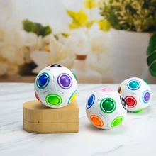 Cube magique anti Stress arc en ciel, puzzle, Football, jouets d'apprentissage éducatifs pour enfants adultes, jouets anti Stress