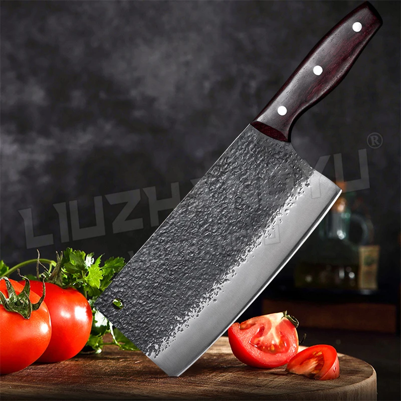LIUZHANGYU Ручная ковка кухонный нож из нержавеющей стали резка поварской острый