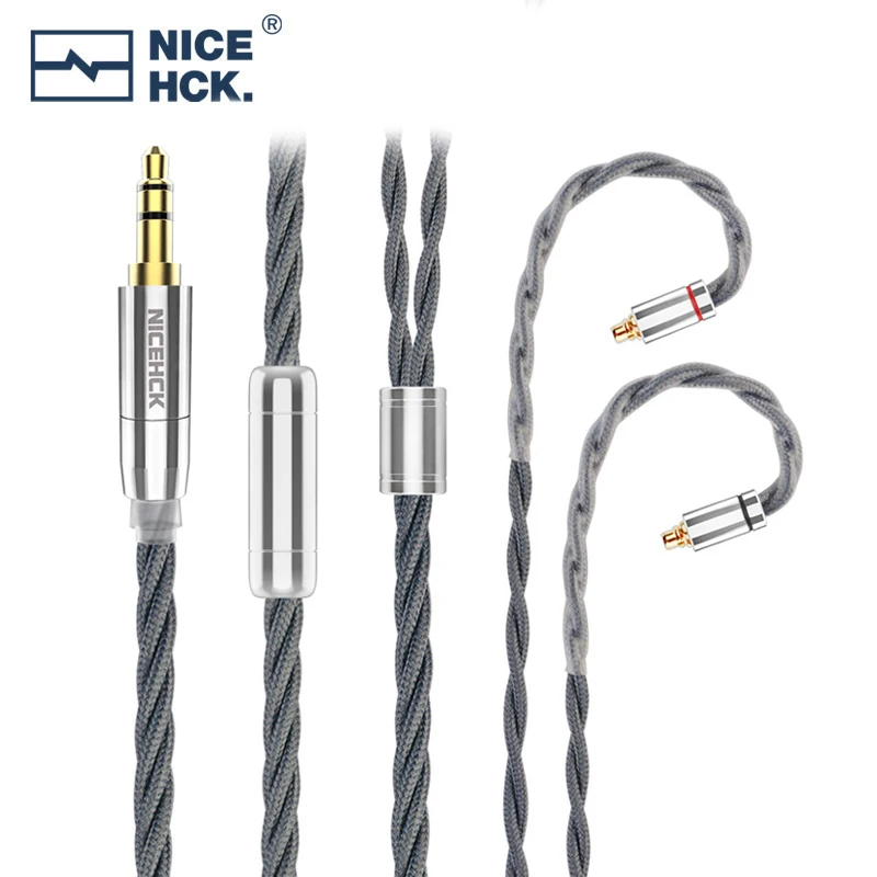 NiceHCK przewód flagowy GreyFlag Litz 7N OCC i 6N OFC mieszany kabel douszny 3.5/2.5/4.4mm MMCX/0.78MM 2Pin dla DB1 CIEM RW-3000 MK3