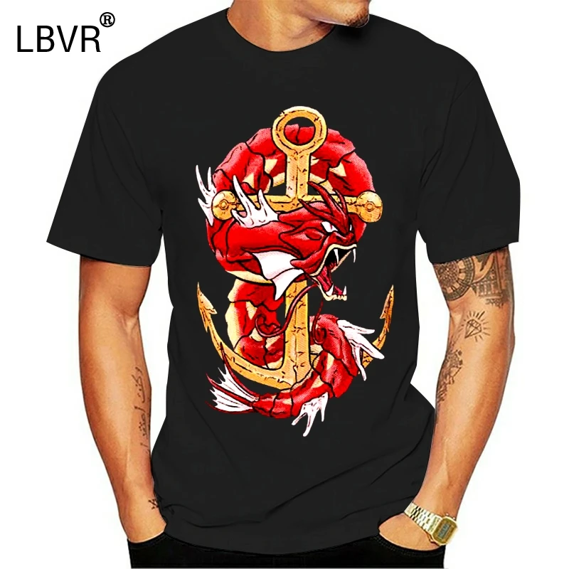 Футболка с надписью Lake of Rage gyarados wet brain игровая тату magikarp dragon anchor | Мужская одежда