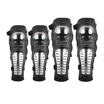 

4PCS Hard Shell Motocross Knee Pads Set Brace Support Universal Sports Off-Road Guard Kit Snowboard Motorcycle Protection Kit