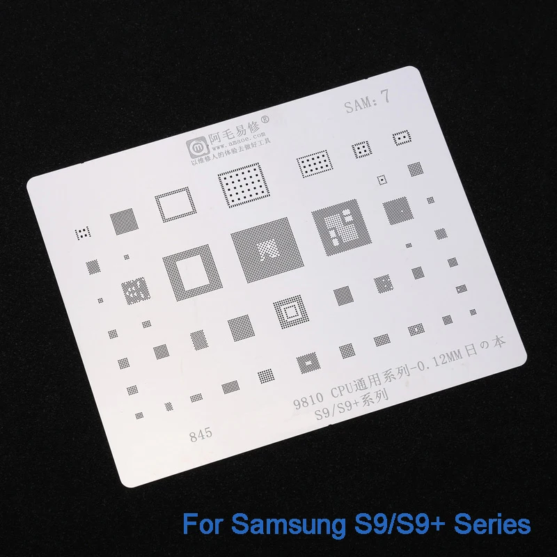 Японский стальной BGA трафарет для Samsung S9 + Exynos9810 SDM845 CPU Тепловая установка жестяная