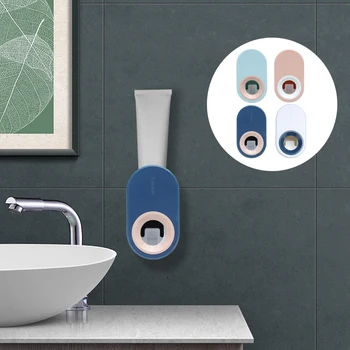 

Plastic Automatic Toothpaste Dispenser Wall Mounted Squeezer Toothpaste Holder Lazy Dispenser Bathroom Accessories Shelves