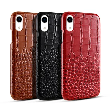 

Luxury cowhide back cover case for iPhone 7 8 Plus X XS Max XR 11Pro MAX 3D crocodile texture retro back cases with box