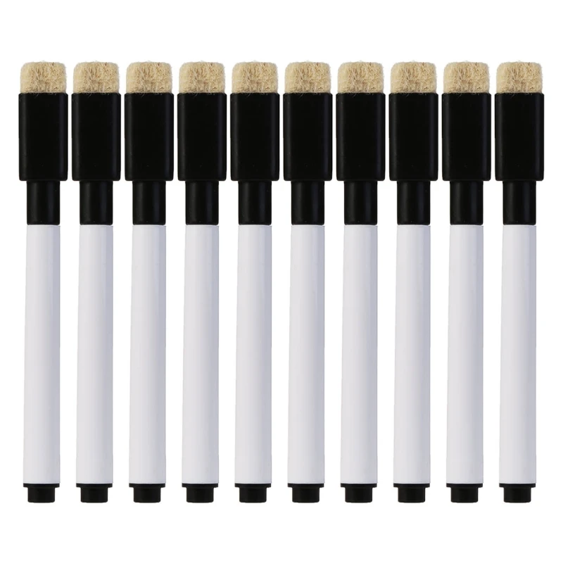 Whiteboard Pen Erasable Marker Paint Pen Office School Stationery Supplies learning pen for children 10 Pcs White marker pens marker pens pen marker dry erase markers whiteboard pens