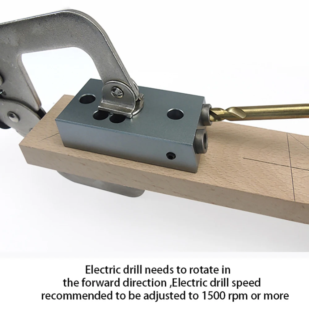 

Aluminium alloy Oblique Punch locator Woodworking Hand Tool Set Drilling Tool Wood Working Precise Self Centering Dowelling Jig
